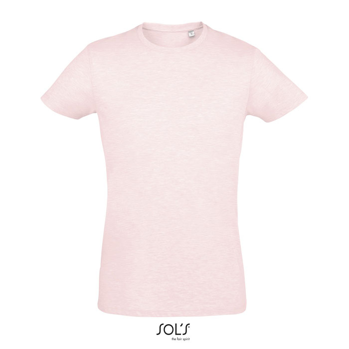 T-shirt homme jersey publicitaire 150g - REGENT FIT rose chiné